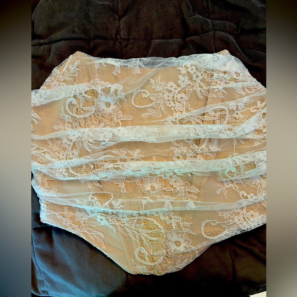 White lace corset top